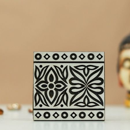 Mini Border stamp, hand carved Indian wood printing block; textile stamp; pottery stamp,