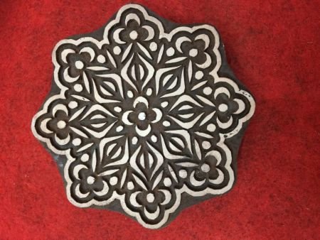 Floral Mandala Wood Stamp; Pottery Stamp; Wood Printing Block; Indian Stamp; Soap Stamp; Textile Print Block