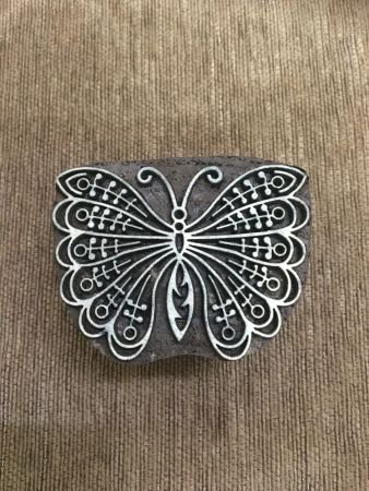 Small Indian Butterfly, stamp ceramic mold scrapbooking tjap batik printing floral carved stamps.