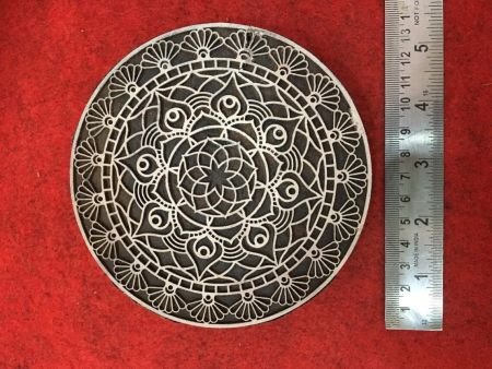 Floral Mandala Wood Stamp; Pottery Stamp; Wood Printing Block; Indian Stamp; Soap Stamp; Textile Print Block