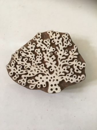 Wooden Carved Stamp , seaweed stamp ; pottery stamp; textile stamp; Indian print block; clay stamp