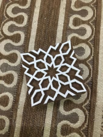 Arabesque Elegance: Exquisite Square Arabic Pattern Wooden Printing Blocks for Artistic Creations , wood block stamp, pottery stamps