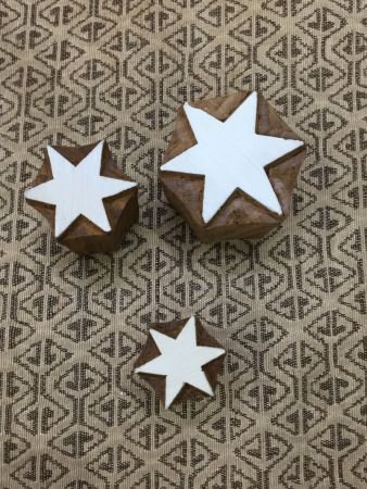 Starry Splendor: Bunch of Stars Indian Wooden Printing Block Stamps,pottery stamp ceramic mould tjap batik printing floral carved stamps.