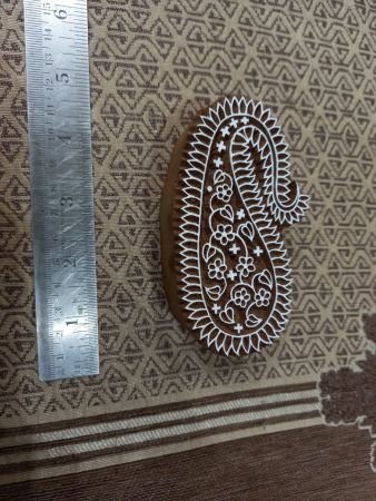 Detailed Paisley ,pottery stamp ceramic mold scrapbooking tjap batik printing floral carved stamps.