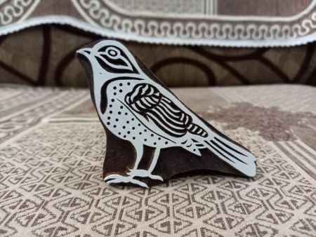 Goldfinch Bird ,pottery stamp ceramic mould scrapbooking tjap batik printing floral carved stamps.