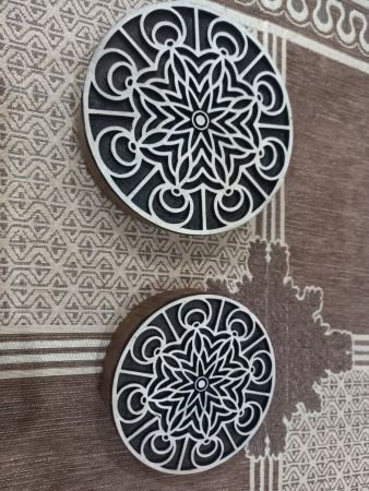 A Mandala design 05 Block ,pottery stamp ceramic mold scrapbooking tjap batik printing floral carved stamps.