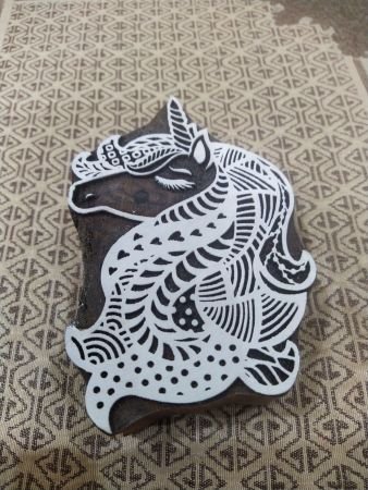 Lady Unicorn pottery stamp ceramic mold scrap booking tjap batik printing floral carved stamps.