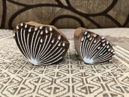 Seedhead Pair pottery stamp ceramic mold scrapbooking Tjaps batik printing floral carved stamps,textile stamp; pottery stamp,