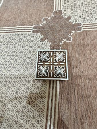 Medium Tile 02 pottery stamp ceramic mold scrapbooking tjap batik printing floral carved stamps.