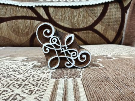 Curly Corner pottery stamp ceramic mold scrapbooking tjap batik printing floral carved stamps