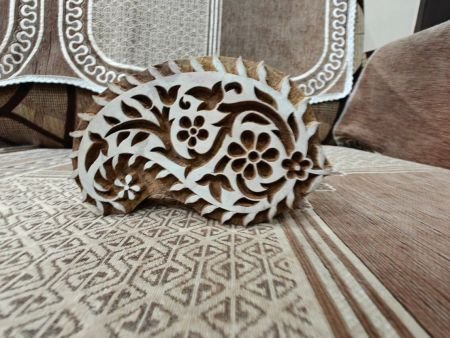 Fat Paisley pottery stamp ceramic mold scrapbooking tjap batik printing floral carved stamps.