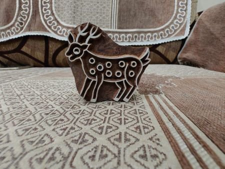 Baby Deer pottery stamp ceramic mold scrapbooking tjap batik printing floral carved stamps.