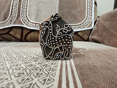 Mother Deer pottery stamp ceramic mold scrapbooking Tjap batik printing floral carved stamps.