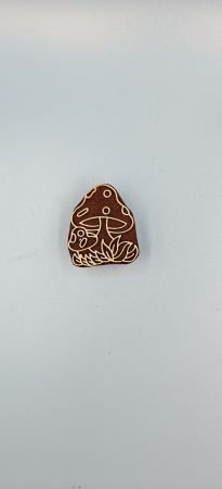 Hand-Carved Blooming Mushroom Wooden Printing Blocks; textile stamp; pottery stamp, Batik Stamps, Tjaps, Scrapbooking Stamps