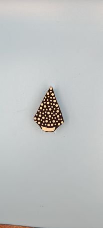 Hand-Carved Small Dotty Christmas Tree Stamp: Wooden Block for Holiday Crafting, Textile & Pottery Printing ; textile stamp; pottery stamp,